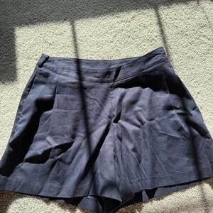 Hem & Thread Navy High Waisted Baggy Pockets Side Zip Travel Dress Casual Size M